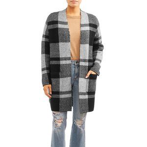 NWT grey & black open cardigan with pockets